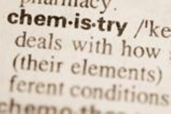 The word chemistry in a dictionary