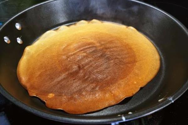 Pancake in non-stick pan