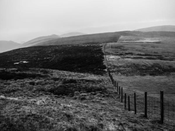 The hills of Rhiwgriafol farm.