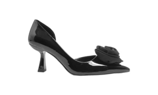 M&S Collection Patent Corsage Stiletto Heel Court Shoe